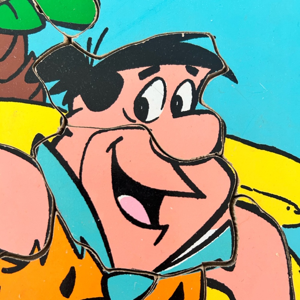 🧩Yabba dabba doo FLINSTONE Wooden Puzzle 🧩